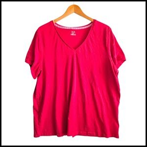 Hue V-Neck T-Shirt Soft Everyday Top Casual Tee Plus Size 3X